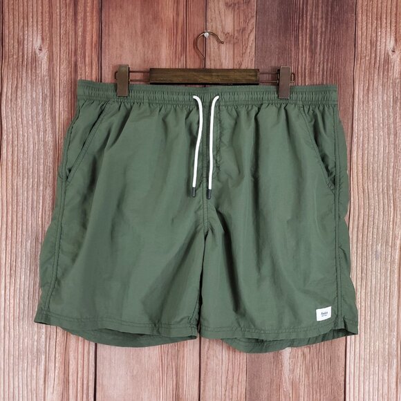 Katin Mens Size XXL Poolside Volley Swim Trunks Nylon Mesh Brief Lined Green - Picture 1 of 11